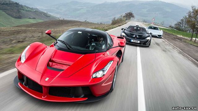 Top Gear Magazine сравнил три самых мощных суперкара McLaren P1, Porsche 918 Spyder и LaFerrari